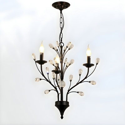 Stunning Crystal Candelabra Chandelier with Adjustable Hanging Length for Elegant Residential Use