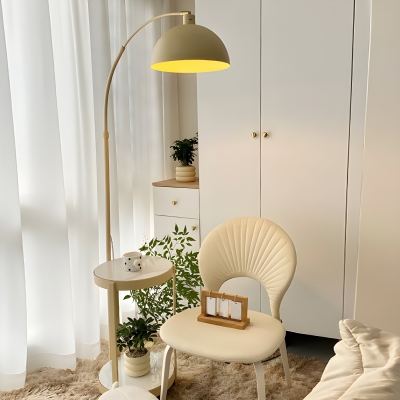 Adjustable Height Modern Floor Lamp with LED Light and Rocker Switch for Residential Use