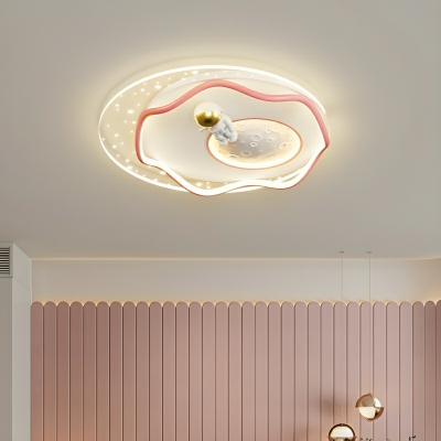 Cute Wide Cylinder LED Close to Ceiling Light in White with Third Gear Color Temperature