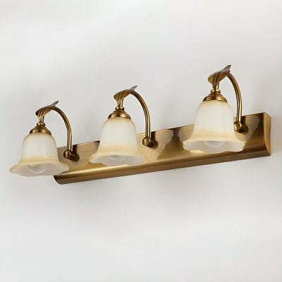Industrial Brass Vanity Light with Frosted Glass Shade - Perfect for Dining Room and Kitchen