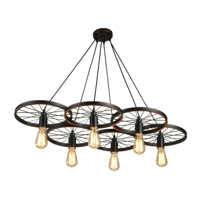 Industrial Metal Island Light with Adjustable Hanging Length