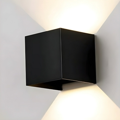 Modern Black 2-Light LED Wall Sconce with Up & Down Lighting - No Assembly Required