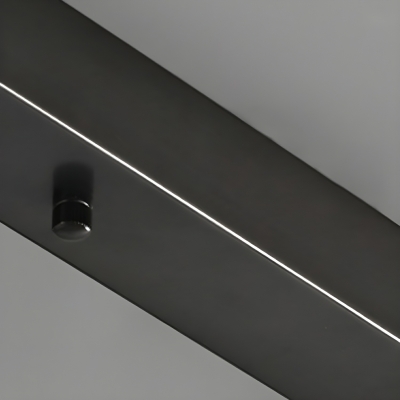 Modern Black 6-Light Clear Glass Island Light with Adjustable Hanging Length
