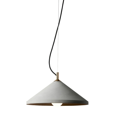 Modern Grey Metal Pendant Light with Hanging Option and Adjustable Height