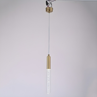Modern Metal Pendant with Adjustable Hanging Length and Acrylic Shade for Residential Use