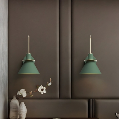 Sleek Modern 1-Light Wall Sconce - 12-Inch, Hardwired, Downward Shade, Iron Material
