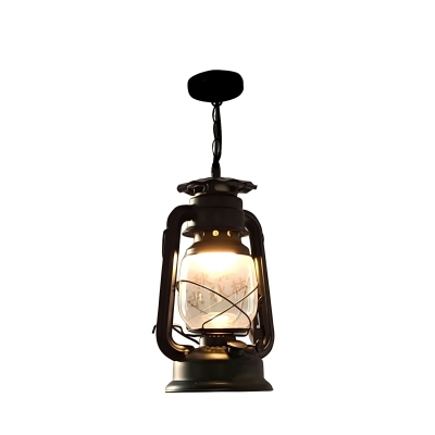 Unique Industrial Pendant with Round Canopy and White LED Light Shade