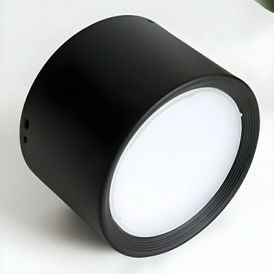 Cylinder Metal Flush Mount LED Ceiling Light for Modern Residential Use with 1 Light