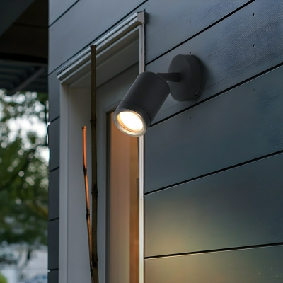 Modern Black Aluminum 1-Light Wall Lamp with Bi-Pin Light Type
