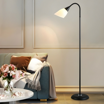 Modern Cast Iron Novelty Floor Lamp with Warm Ambient Light and Rocker Switch