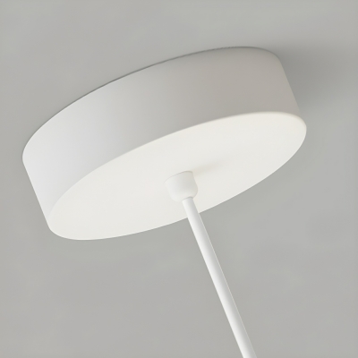 Modern White Pendant Light with Adjustable Hanging Length and Beige Resin Shade