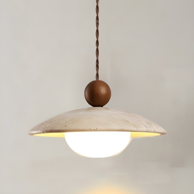Modern Wood Pendant Light with Stone Shade and G9 Bi-pin Bulb Base