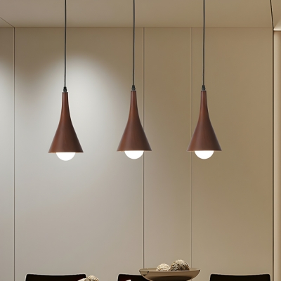 Stylish Residential Walnut Wood Pendant with LED Compatibility and Adjustable Hanging Length