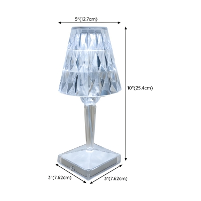 Elegant Glass Touch Table Lamp - Modern Style, LED Bulb, Perfect for Residential Use