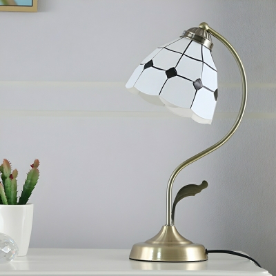 Elegant Tiffany Style Table Lamp in Gold with Touch-Sensitive Switch