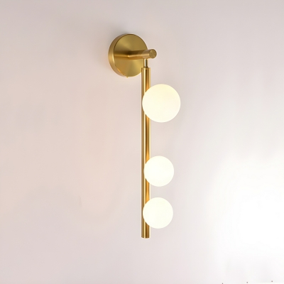 Modern 3-Light Hardwired Wall Sconce with Clear Glass Shade, Ideal for Residential Use