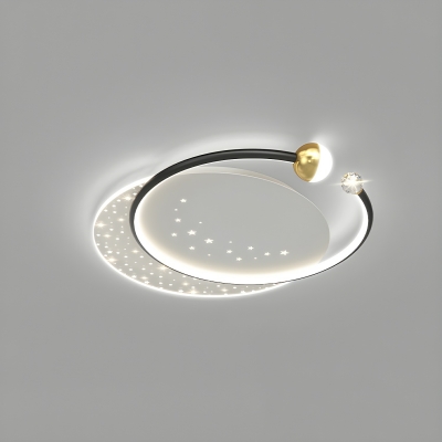 Modern Acrylic LED Bulb Flush Mount Ceiling Light with Clear Shade