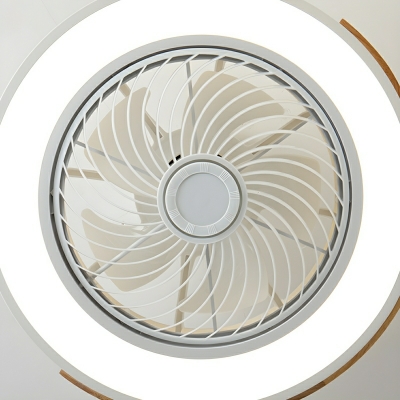 Modern Flushmount Ceiling Fan with Stepless Dimming Remote Control and ABS Plastic Blades