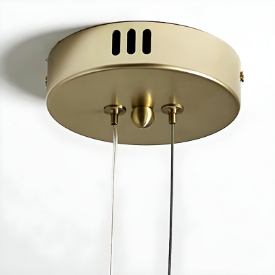 Modern Gold Pendant Light with Adjustable Hanging Length and Warm White Silica Gel Shade