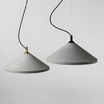 Modern Grey Metal Pendant Light with Hanging Option and Adjustable Height