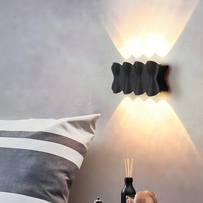 Modern Metal LED Wall Lamp Warm Light Wall Sconce with Hardwired Power Source for Residential Use