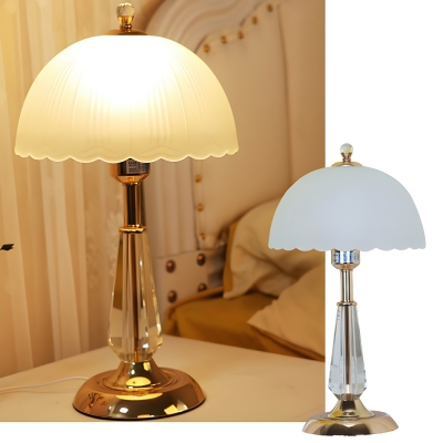 Modern Metal Table Lamp with Glass Shade  Perfect for Residential Use