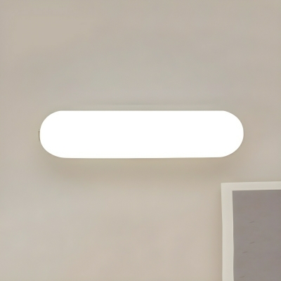 Modern Rechargeable 1-Light Wall Sconce with Charging Port and White Plastic Shade