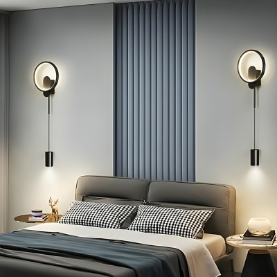 Contemporary Metal LED Wall Sconce with Up & Down Acrylic Shade in Modern Style