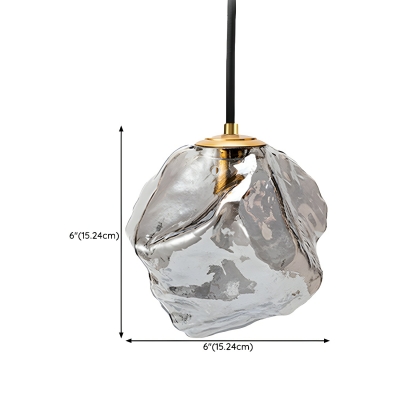 Elegant Modern Metal Pendant with Clear Glass Shade and Adjustable Hanging Length