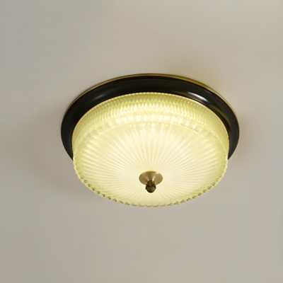 LED Flush Mount Ceiling Light - Modern Style Downlight Fixture with Glass Shade