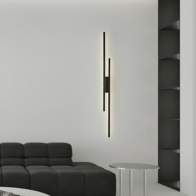 Modern 2-Light Metal Hardwired Wall Lamp with Ambient Direction Silica Gel Shade