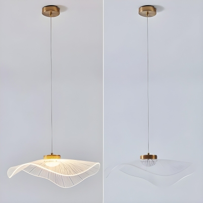 Modern Clear Acrylic LED Pendant Light with Adjustable Hanging Length for a Stylish Home