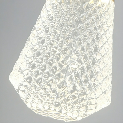 Elegant Crystal Downlight Wall Sconce - Warm LED Glow - Modern Yellow Accent