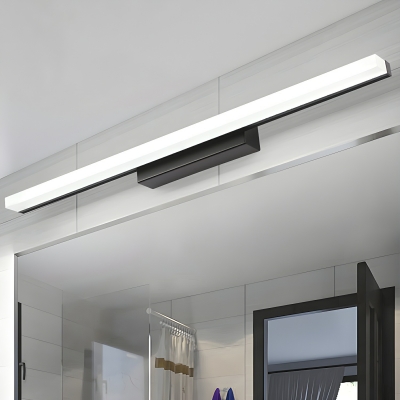 Modern Linear LED Vanity Light with Acrylic Shade in White for Dining and Living Room