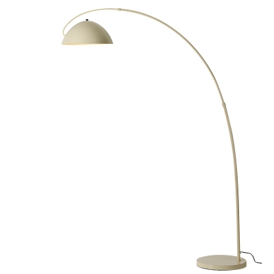 Adjustable Height Beige Floor Lamp with Foot Switch for Modern Homes