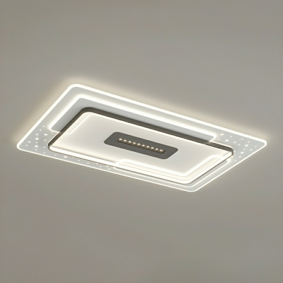 Contemporary Metal Flush Mount Light with Adjustable Color Temperature