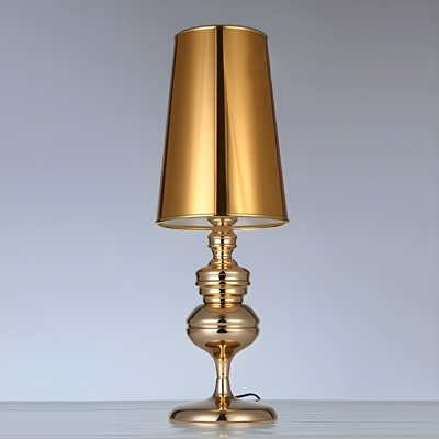 Elegant Gold Metal Table Lamp with Rocker Switch and Modern Style
