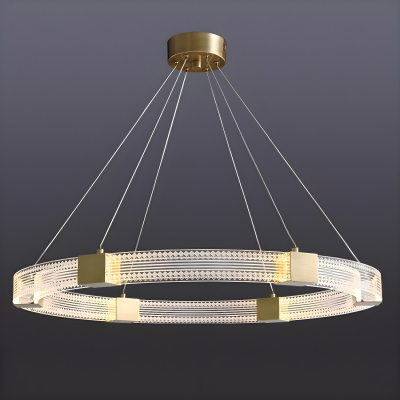 Elegant White LED Metal Chandelier: Modern Style, Direct Wired Electric, Ambient Shade