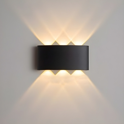 Modern LED Wall Lamp Bronze Metal Luminaria with Up & Down Acrylic Shade
