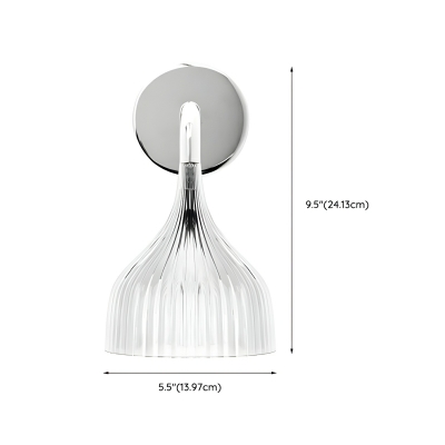 Modern LED Wall Lamp with Acrylic Downward Shade and 1 Light