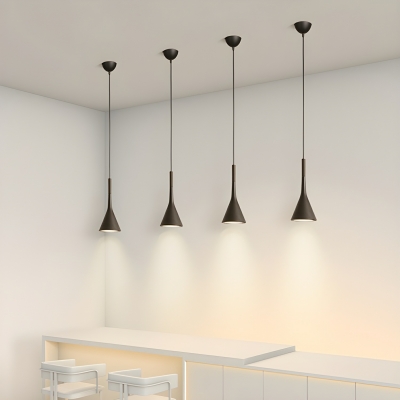 Modern Metal Pendant with Adjustable Hanging Length and Contemporary Design