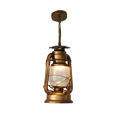 Unique Industrial Pendant with Round Canopy and White LED Light Shade