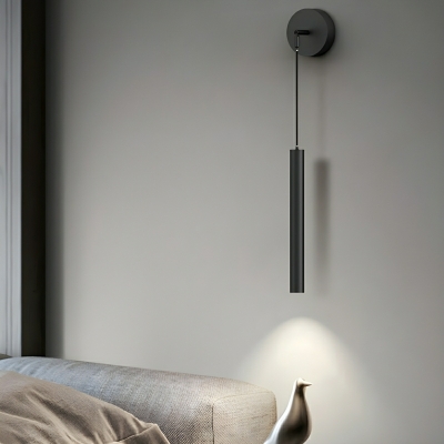 Black Metal Modern LED Wall Sconce with Rotary Socket for Residential Use