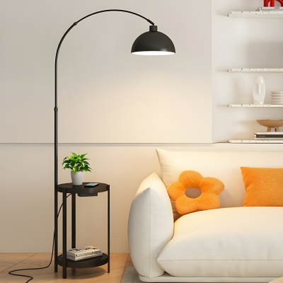 Contemporary Style Cast Iron Floor Lamp with Height Adjustable