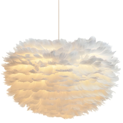 Feathers Adjustable Chandelier in Modern Style with LED Lights for Residential Use