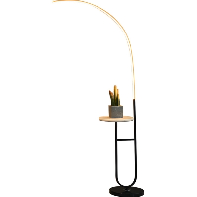 Modern LED Bulbs Metal Floor Lamp with Rocker Switch for Indoor Use