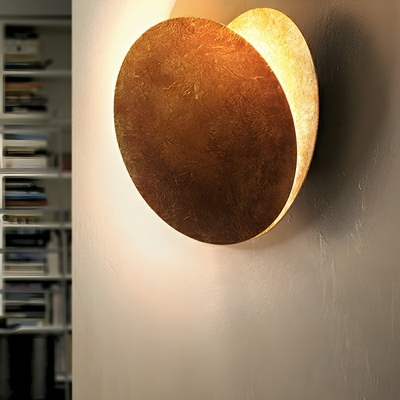 Modern Metal LED Wall Sconce with Ambient Lighting and Clear Shade