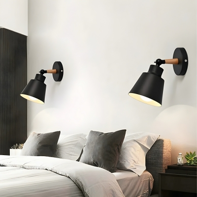 Modern Metal Wall Sconce with Downward Iron Shade for Elegant Home Lighting