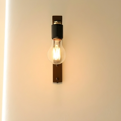 Modern Wood Wall Sconce with Hardwired LED Light, Ideal for Residential Use