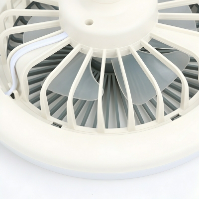Remote Control Modern Ceiling Fan  White Plastic Blades